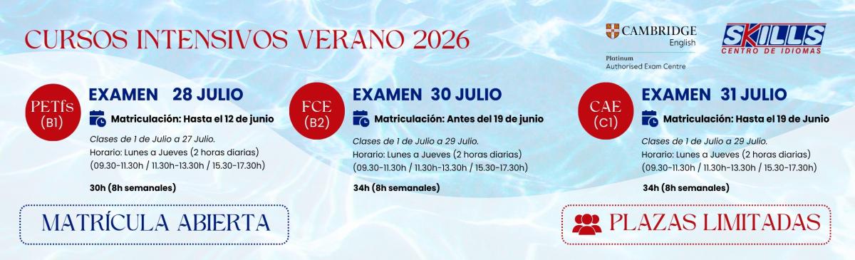 cursos intensivos de ingles de verano 2026